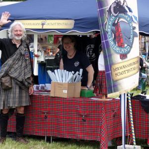 Team vom Merchandising-Stand